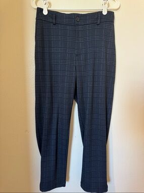 Petite Assembly Ankle Pants Navy/Black Plaid
